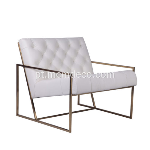 Modern Lounge Chair Interior com moldura banhada a ouro
